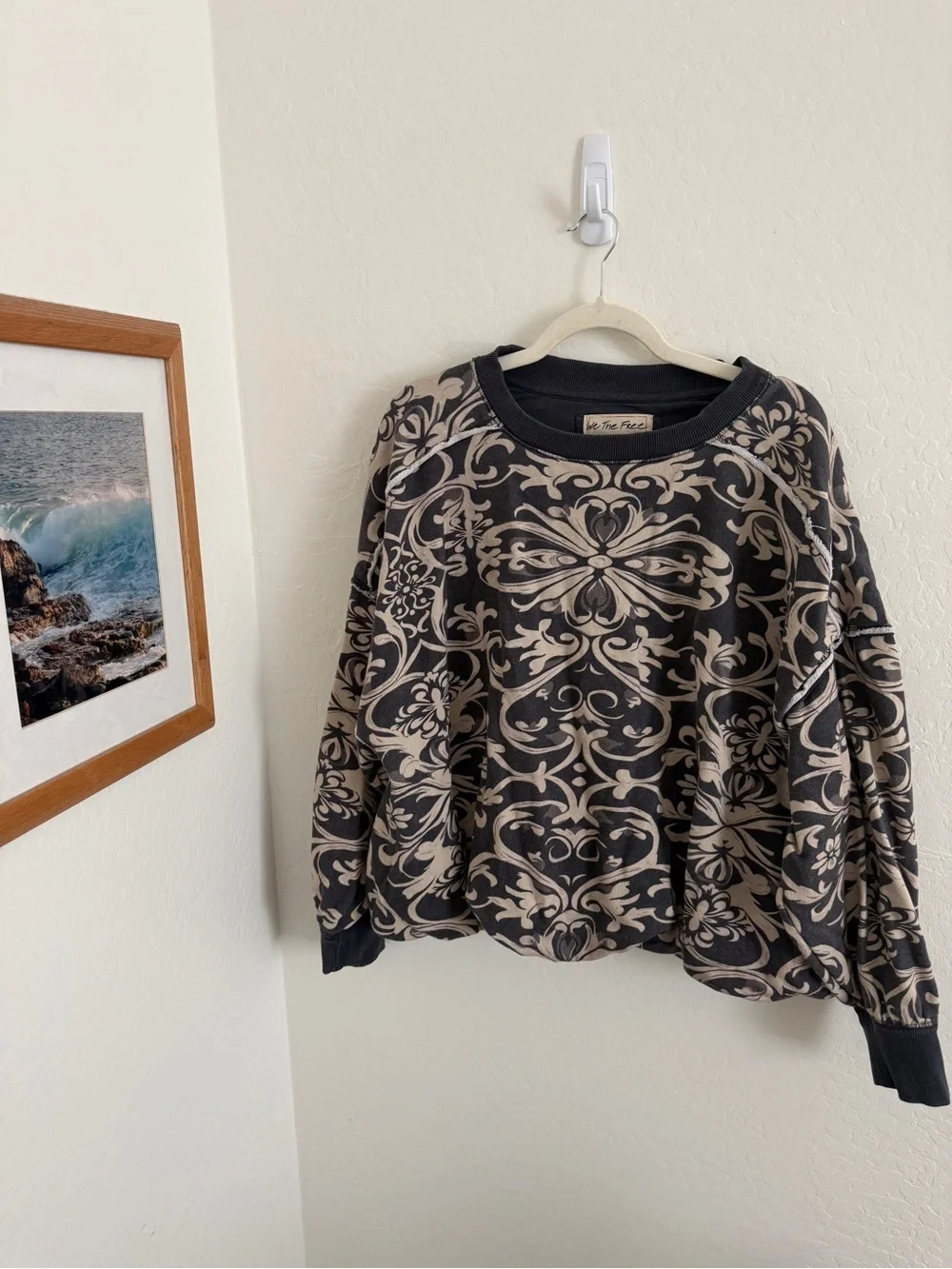 Free People We The Free Printed Bubble Up Pullover